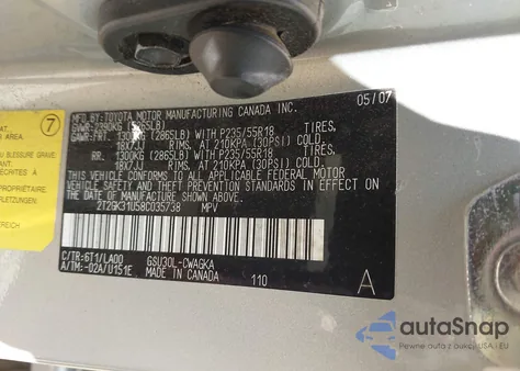 2008 Lexus Rx 350 from USA, damaged, VIN 2T2GK31U58C035738